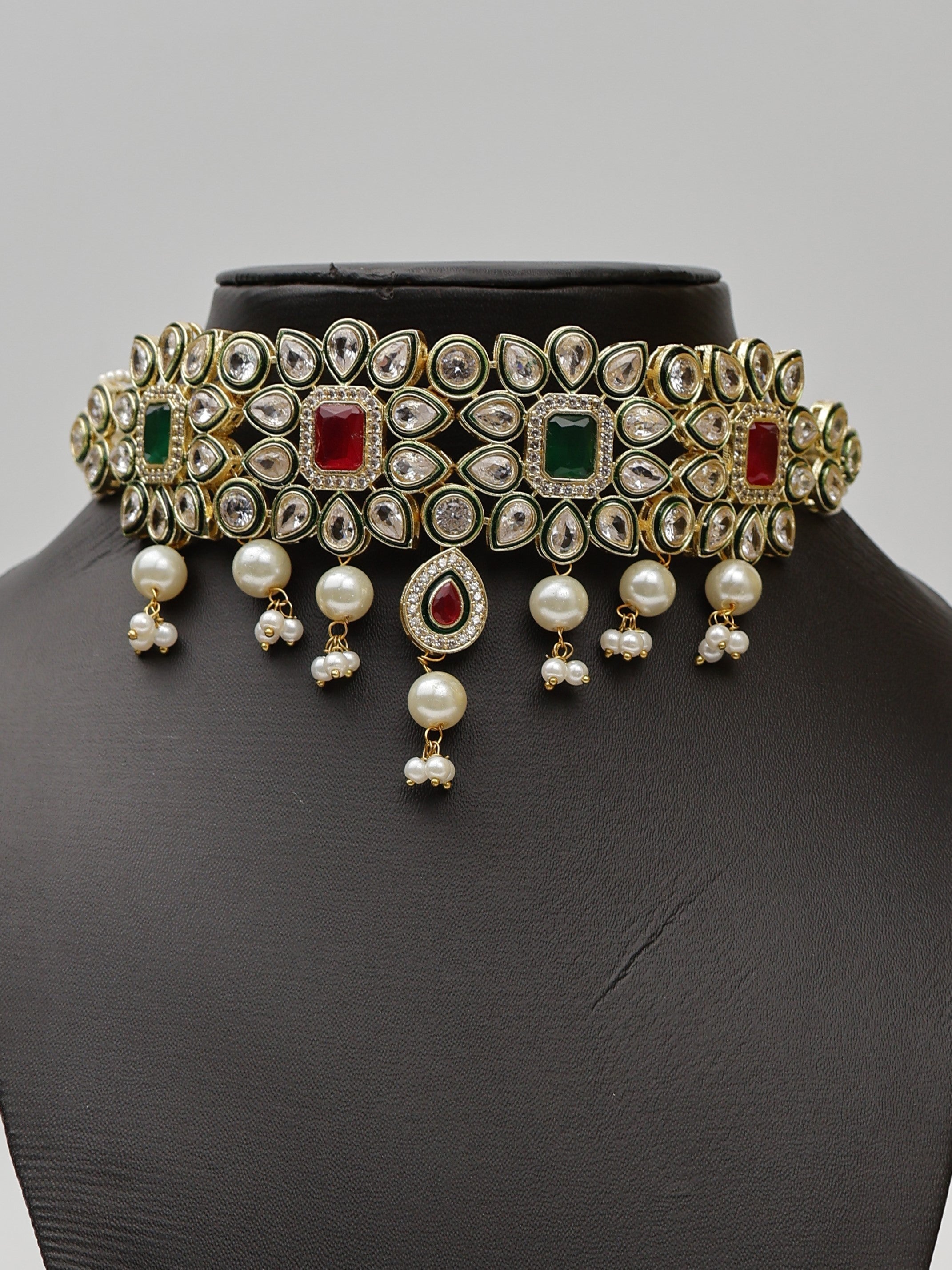 Red and Green Necklace Set-2